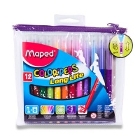 Detské fxky Maped Color'Peps Long Life 12 farieb, puzdro na zips